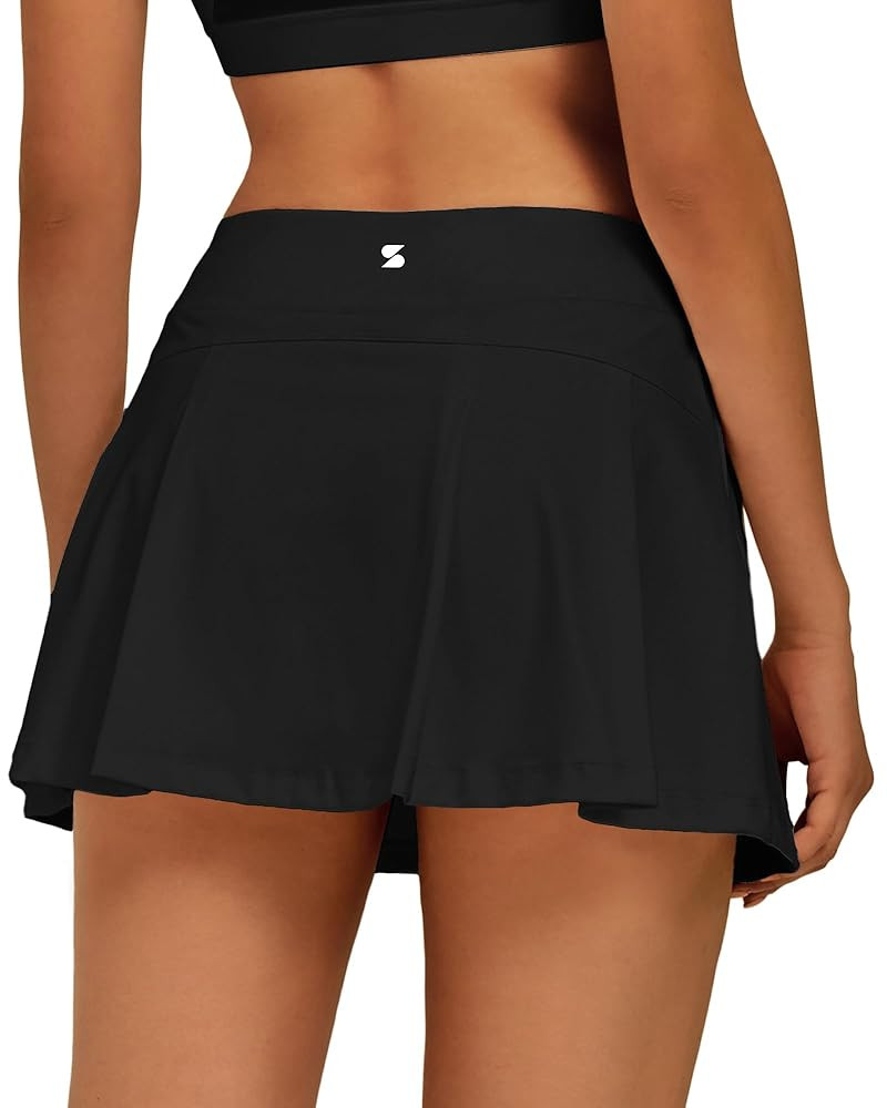 Stelle Women Tennis Skirt Golf Skorts Athletic High Waisted with Pockets Inner Shorts Sport Worko... | Amazon (US)
