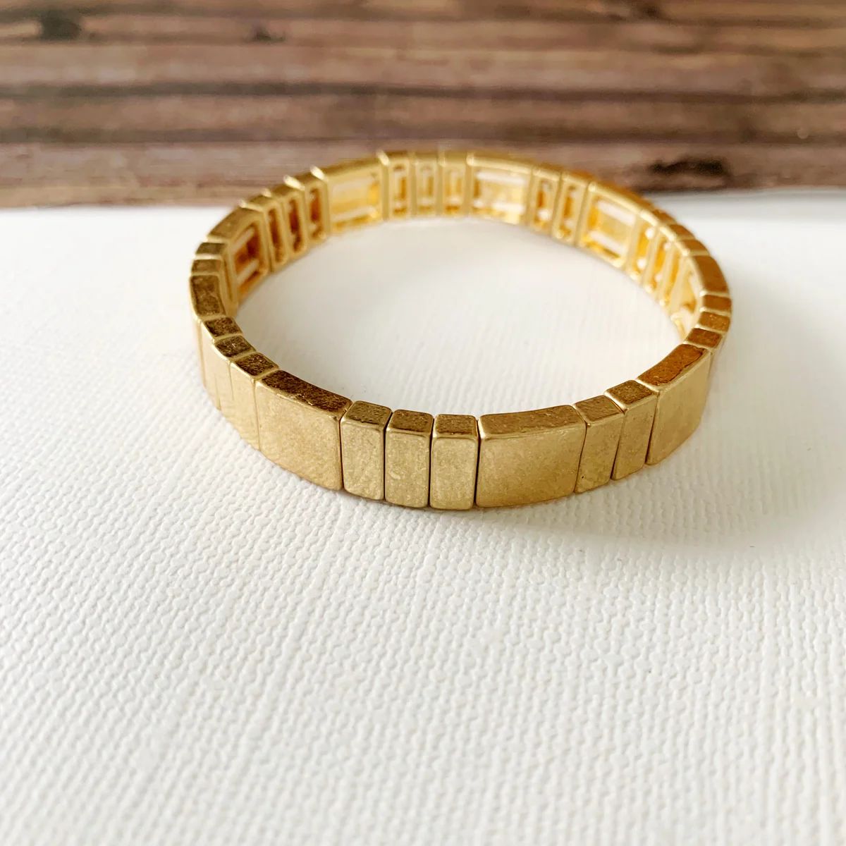 Boutique Bracelet Collection :: Livia Gold Tile Bracelet | Baubles & Bits