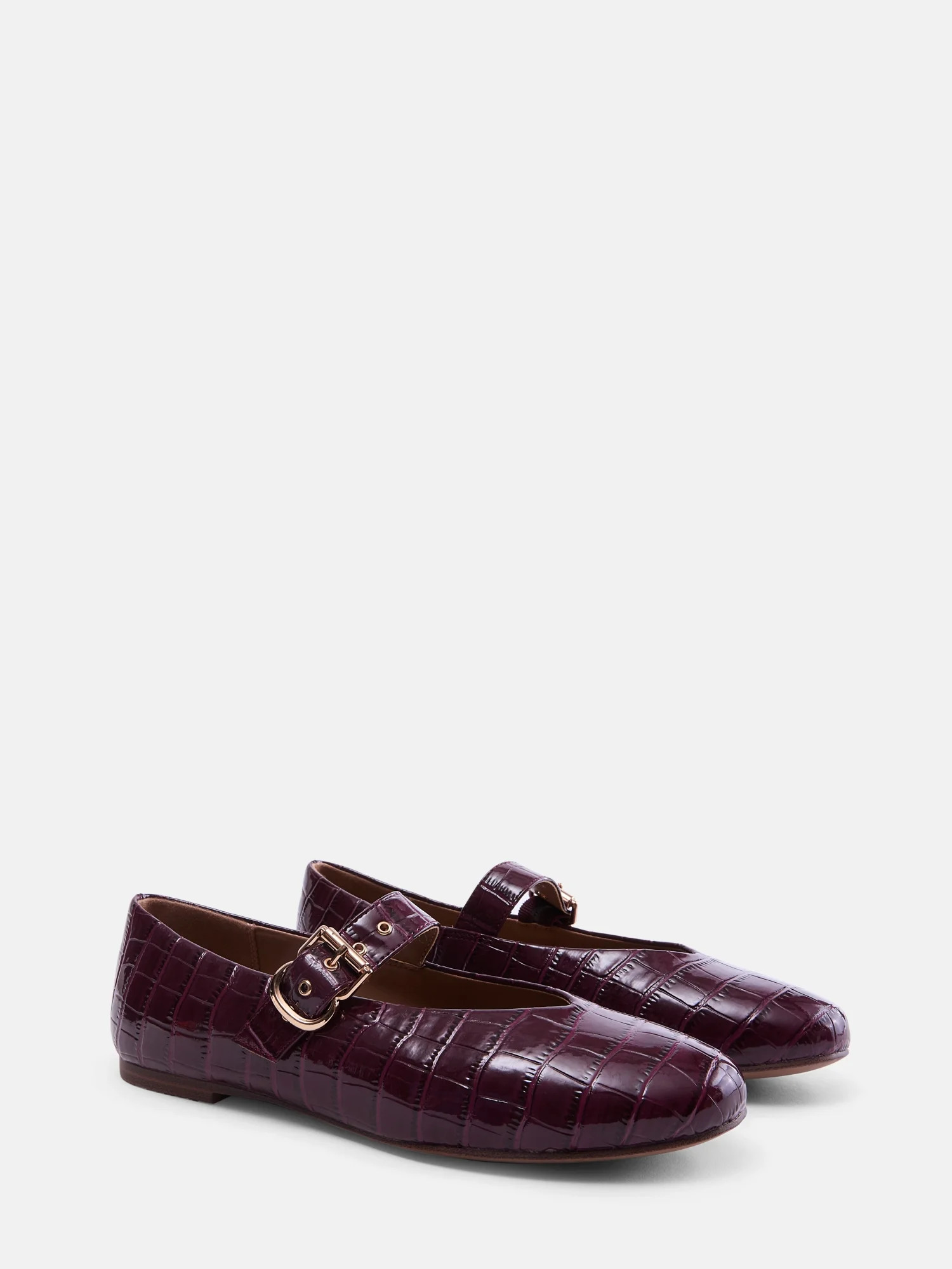Free Assembly Women's Croco Mary Jane Flats | Walmart (US)