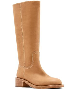 Steve Madden Riggs Leather Block Heel Tall Boots - 7 | Dillard's