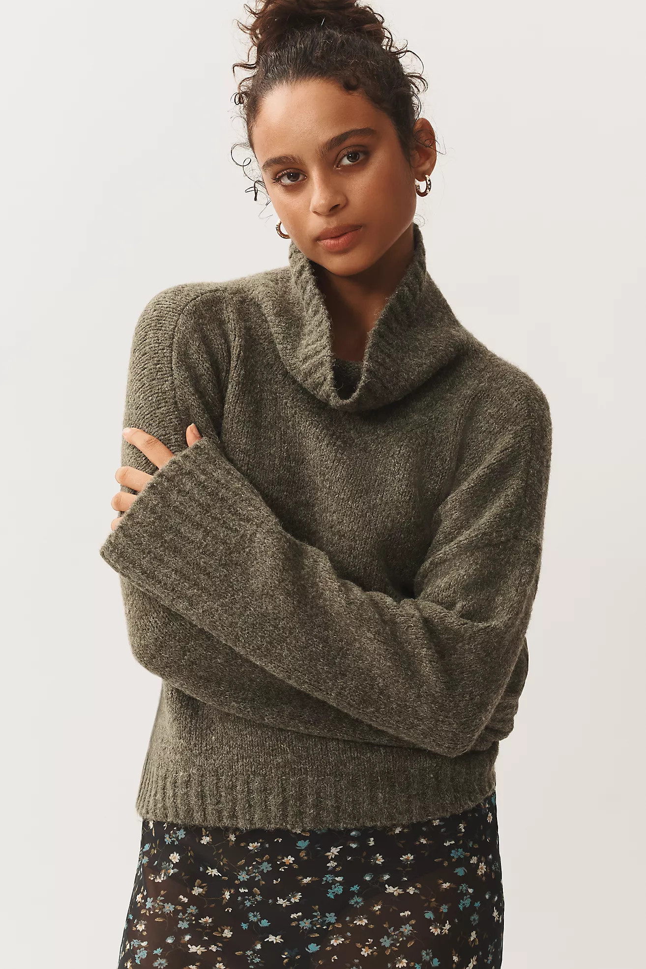 The Lennon Wide-Sleeve Turtleneck Sweater by Pilcro | Anthropologie (US)
