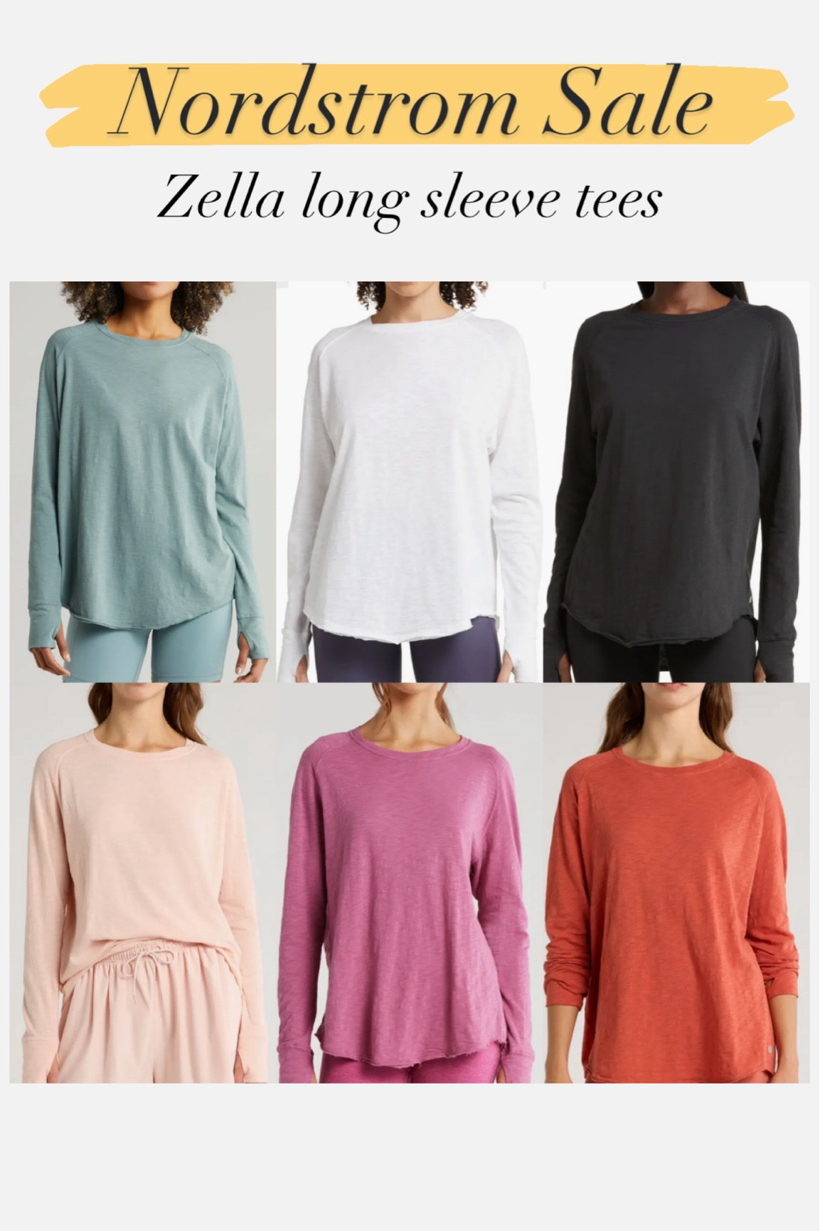 Zella long sleeve tees
Nordstrom sale 

#LTKSummerSales #LTKxNSale #LTKSaleAlert