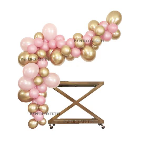 Baby Girl Decorations | Balloon Garland | Pink and Gold | Baby Shower Decorations | Balloons | Ge... | Etsy (US)