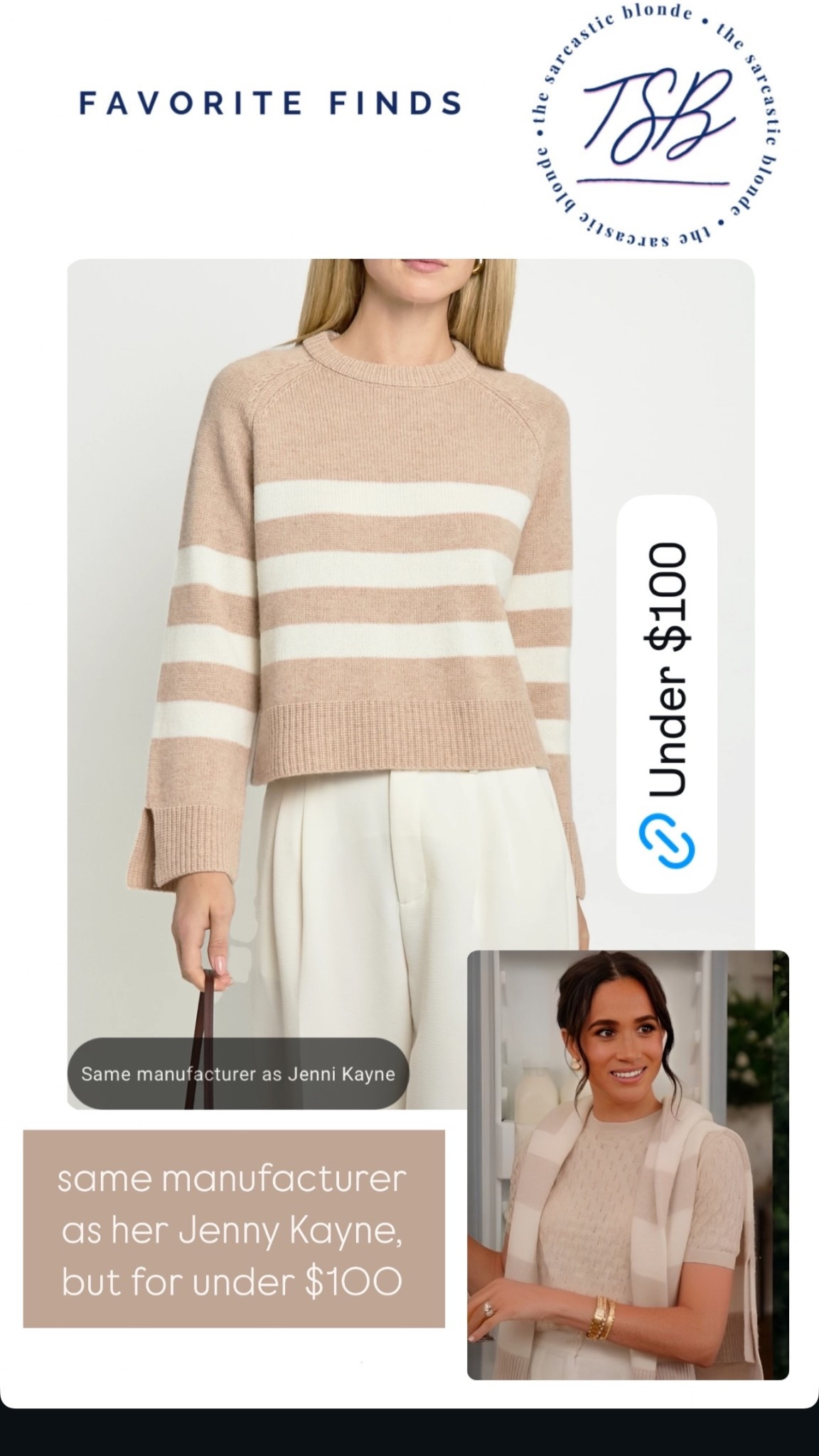 Few moda Jenny kayne dupe striped sweater 

#LTKFindsUnder100 #LTKdayinmylife #LTKFindsUnder50
