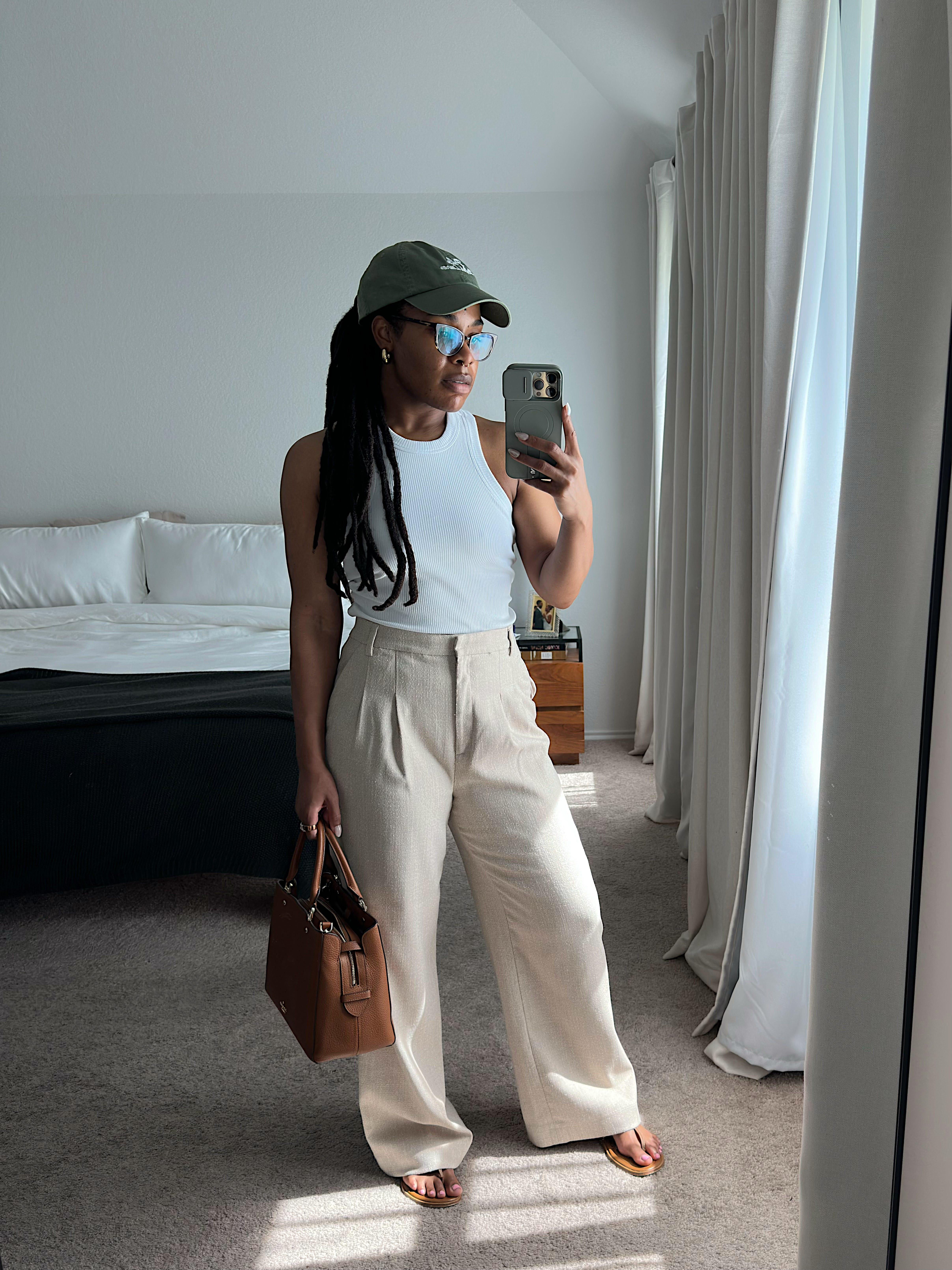  White Tank Top + Tan Pants || summer outfits // summer outfit ideas // warm weather outfits // summer style inspo // casual classy outfits // elevated casual outfits // smart casual style

#LTKootd