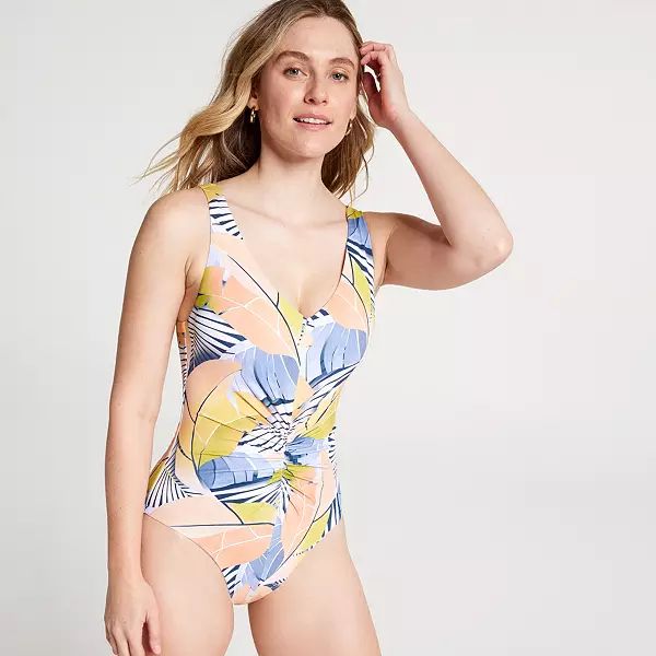 CALIA Women's Ruched One Piece Swimsuit | Dick's Sporting Goods | Dick's Sporting Goods