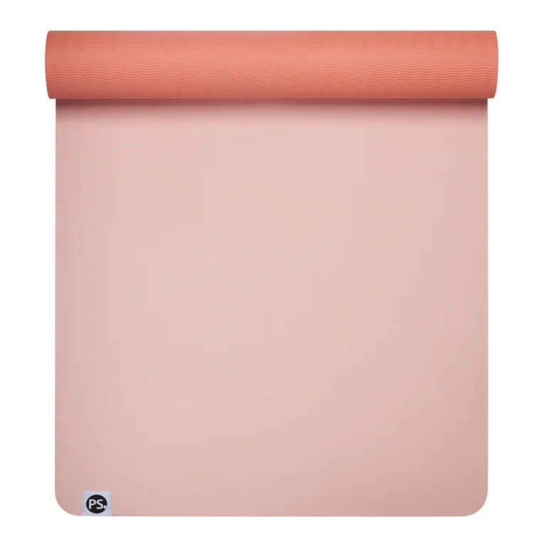 Popsugar 6mm Yoga Mat, PVC, Printed Oval-Stripe Pink Rose | Walmart (US)