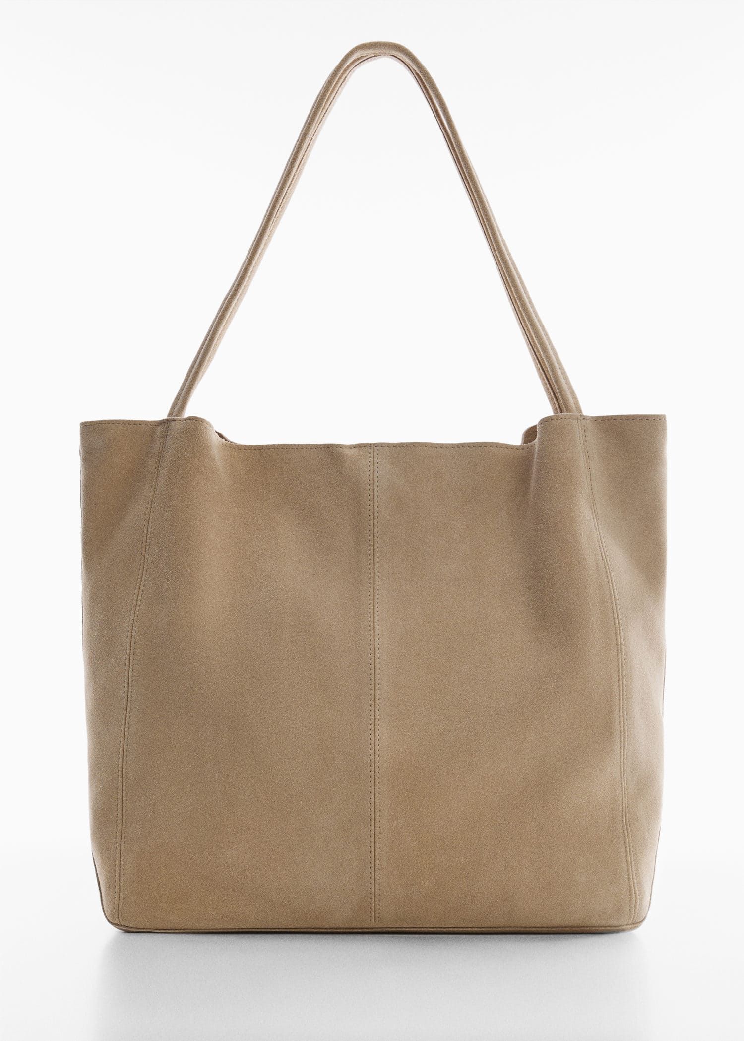 Leather shopper bag | MANGO (UK)