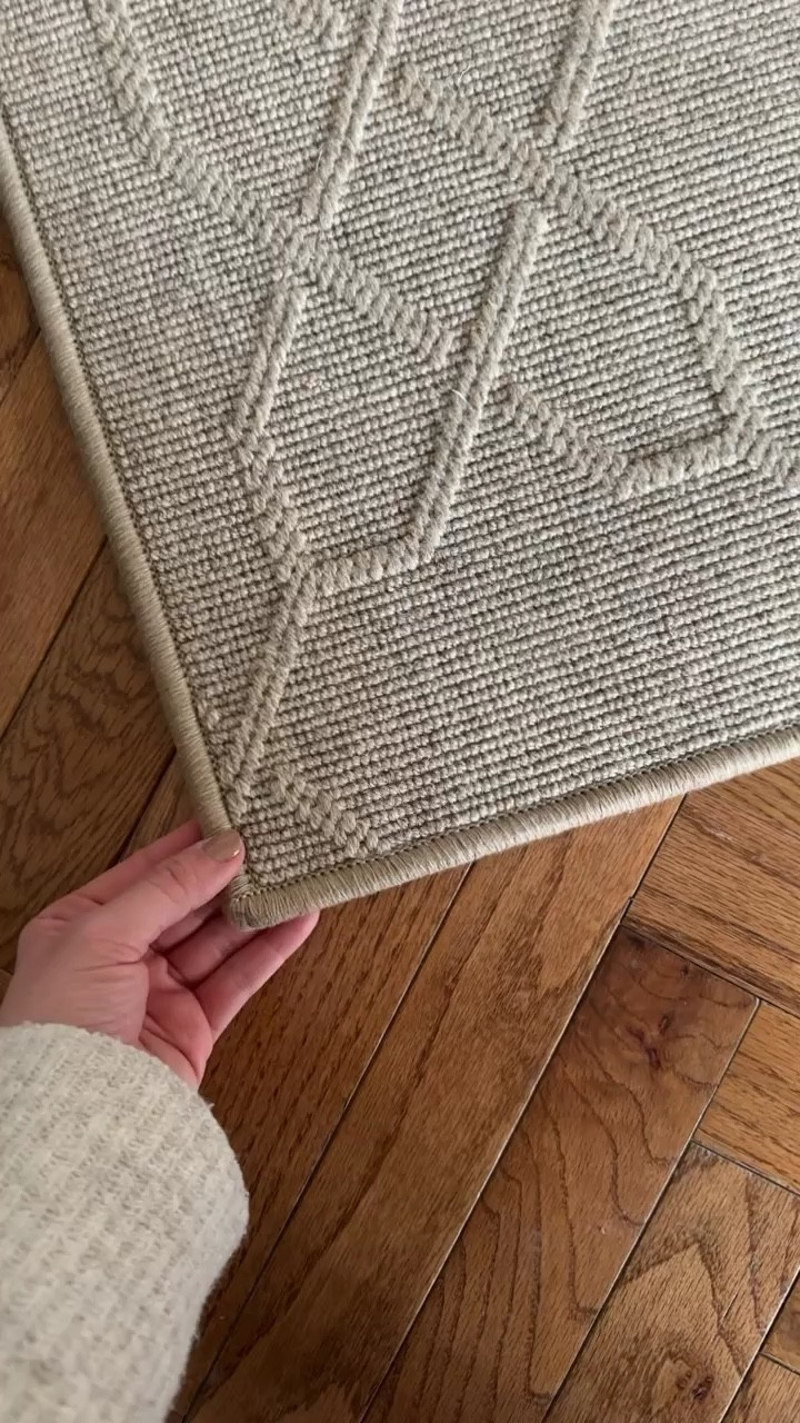 The edge binding on our woven rugs is monochromatic and tightly bound. They also come with a rug pad  

#LTKHome