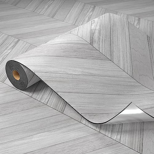 Oxdigi Peel and Stick Herringbone Vinyl Flooring Roll 23"x 118"/19 Sq.Ft, Self Adhesive Vinyl Flo... | Amazon (US)