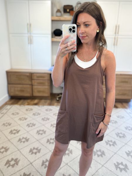 Amazon athletic dress with built-in shorts! Wearing it with this layering Cami that has a ribbed material fabric and built-in padding

#LTKFindsUnder50 #LTKStyleTip #LTKTravel