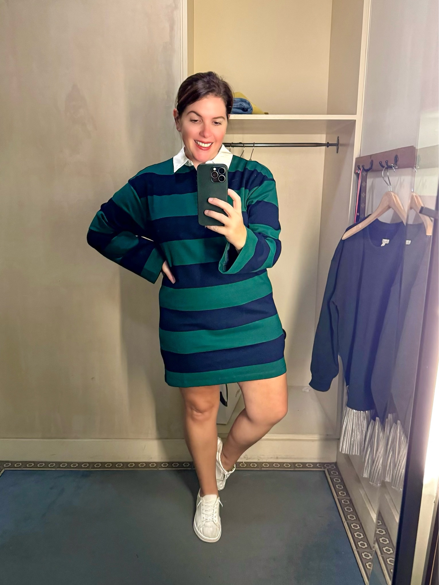 dolan long-sleeve rugby mini dress touchofsparkleblog_ on LTK