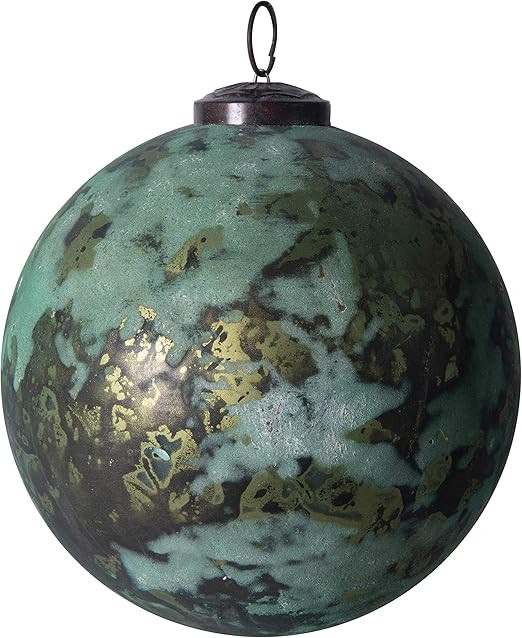 Creative Co-Op Marbled Ball Glass Ornament, Multicolor | Amazon (US)