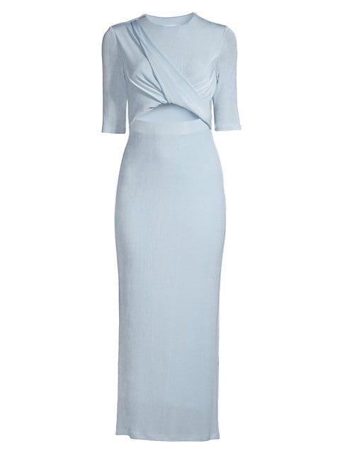 Mila Gathered Cut-Out Midi-Dress | Saks Fifth Avenue