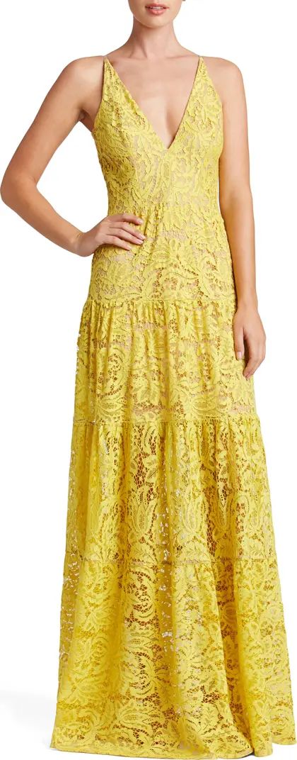 Melina Lace Fit & Flare Maxi Dress | Nordstrom