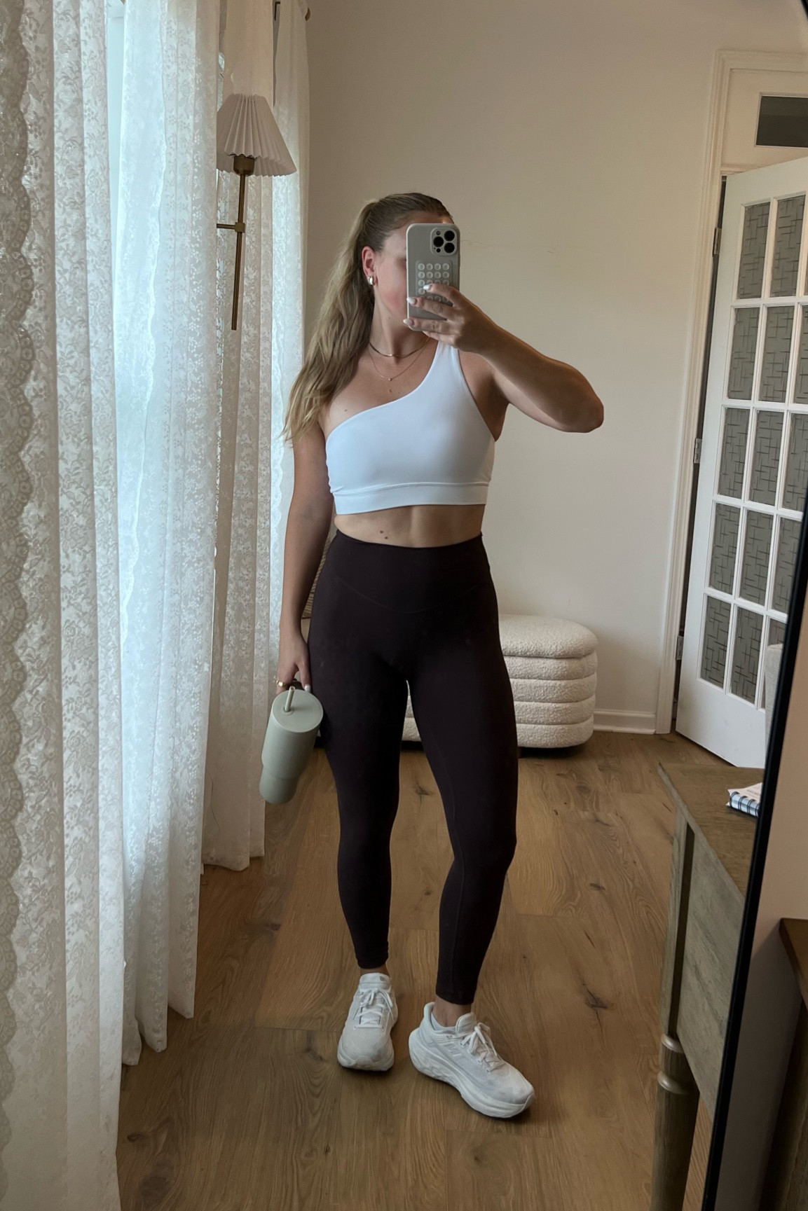 Workout outfit of the day! Wore these new balance sneakers for my wall and changed into my favorite reeboks for the gym. Wearing a small in sports bra and leggings!

Workout outfit, one shoulder sports bra, white sports bra, no front seam leggings, walking shoes, F45 outfit, favorite activewear

#LTKFitness #LTKFindsUnder50 #LTKActive