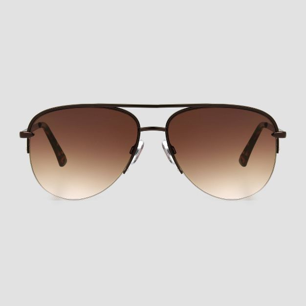 Women's Tortoise Shell Print Aviator Sunglasses - Universal Thread™ Light Brown | Target