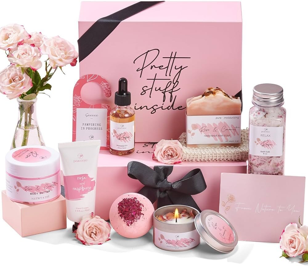 Spa Gifts for Women Christmas Gifts Bath Gift Baskets Relaxing Spa Self Care Gift for Mom Her Sis... | Amazon (US)