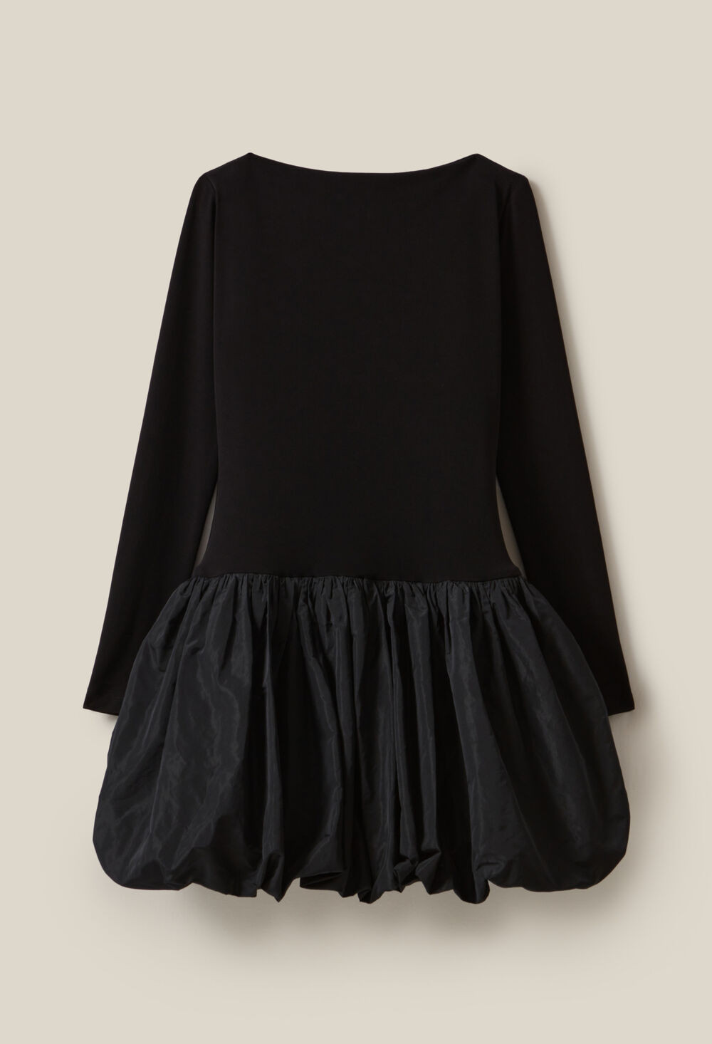 Robe bi-matière jupon boule noir | Claudie FR | Claudie Pierlot (FR, DE, ES, UK)