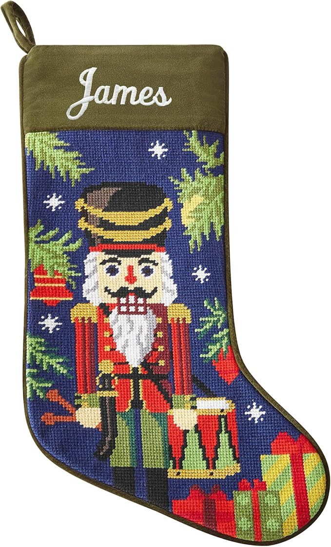 Let's Make Memories Personalized Needlepoint Christmas Stocking - Embroidered Family Stockings - ... | Amazon (US)