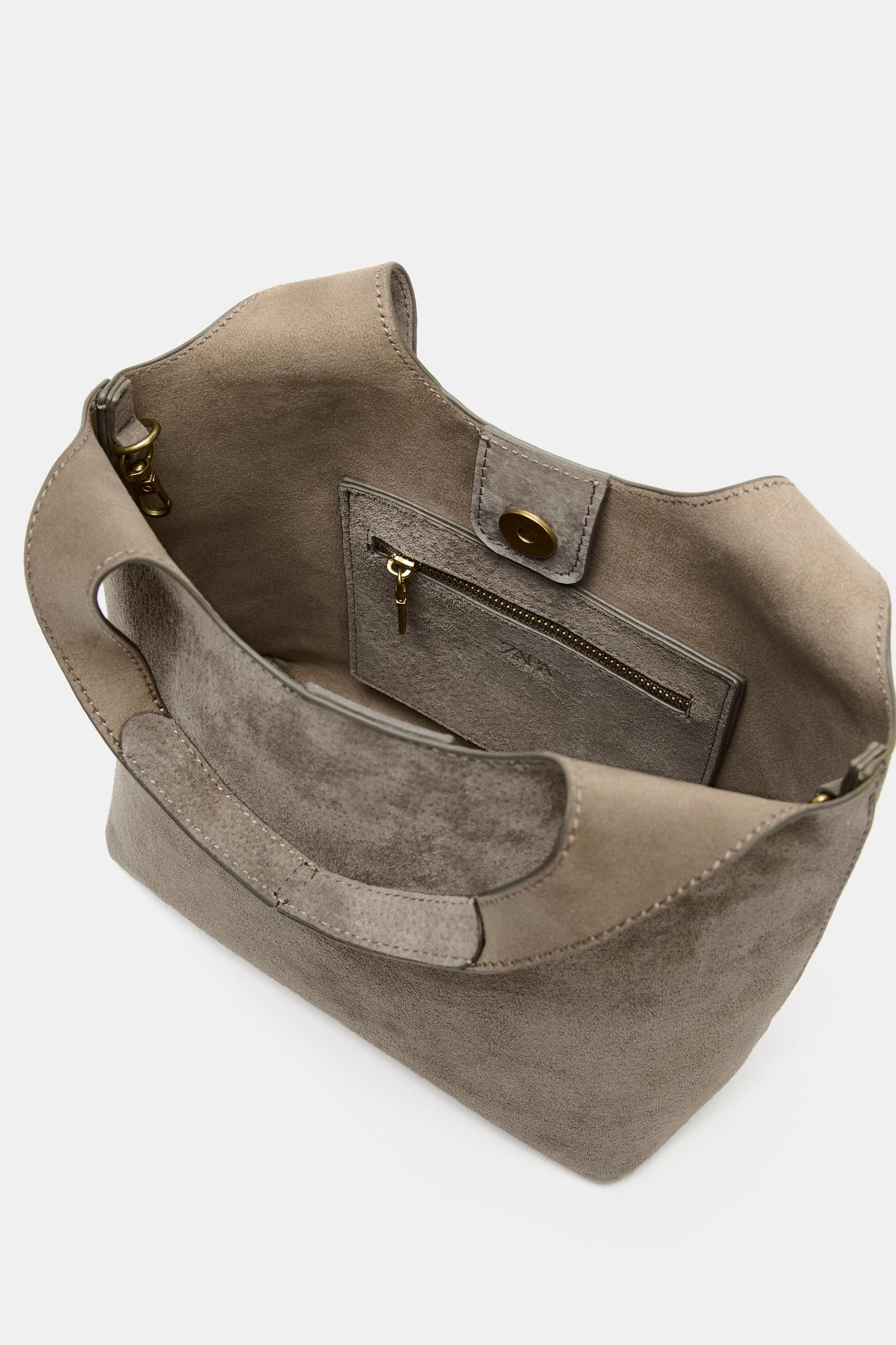 LEATHER MINI SHOPPER BAG | Zara US