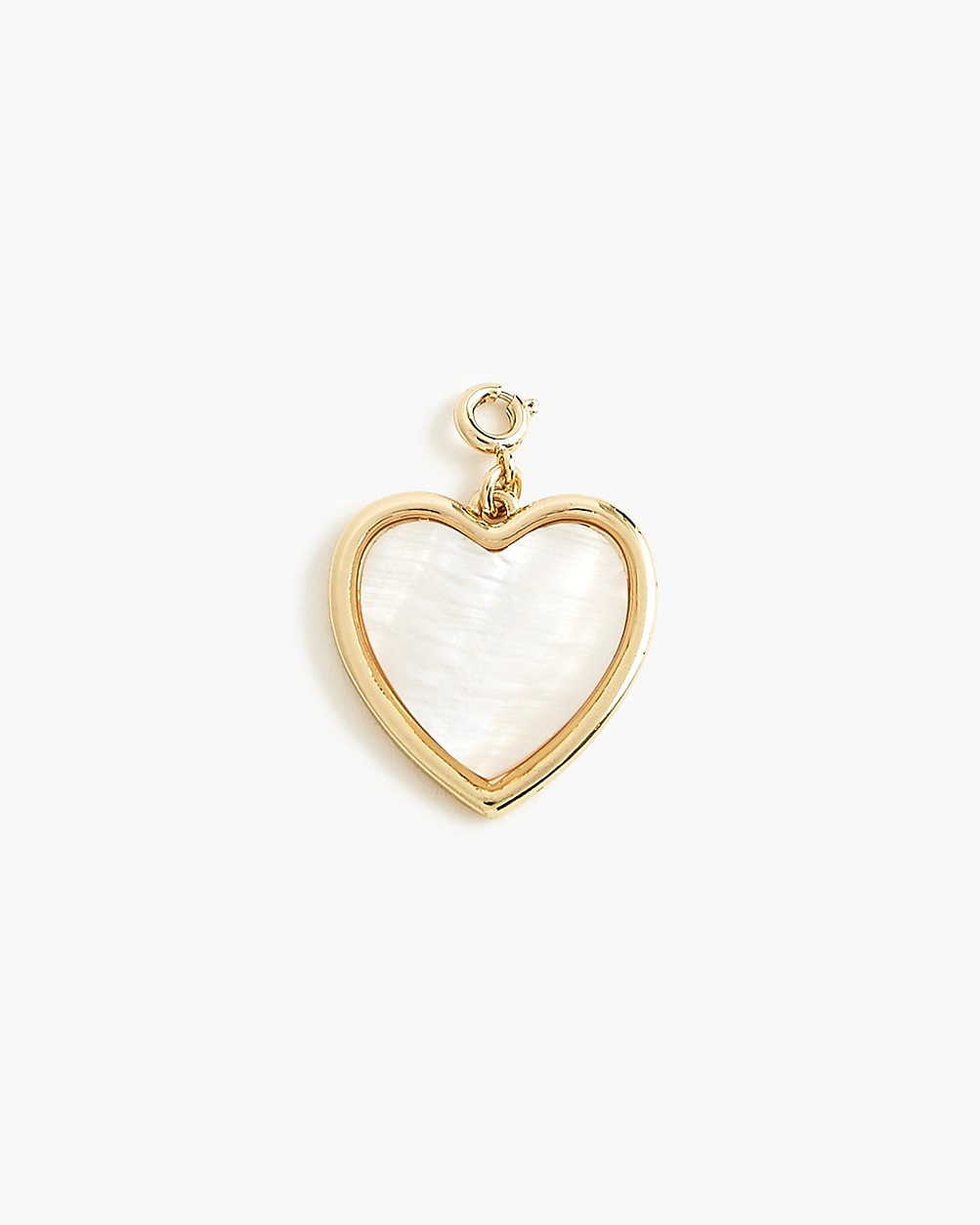 Large mother-of-pearl heart charm | J.Crew Factory