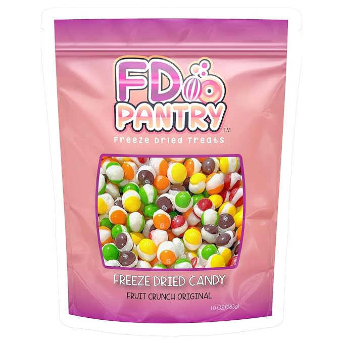 Fruit Crunch Original Rainbow Freeze-Dried Candy, 10 oz, Assorted Fruit Flavors, Large Pouch, Ide... | Amazon (US)