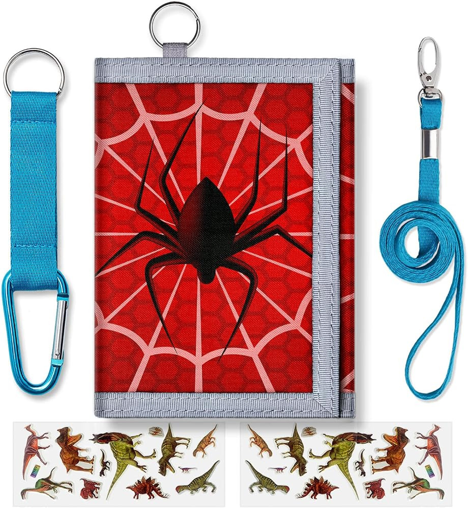 Kids Wallets for Boys With Coin Pocket Wallets for Kids Ages 5-7, Toddler Trifold Spider Wallet W... | Amazon (US)
