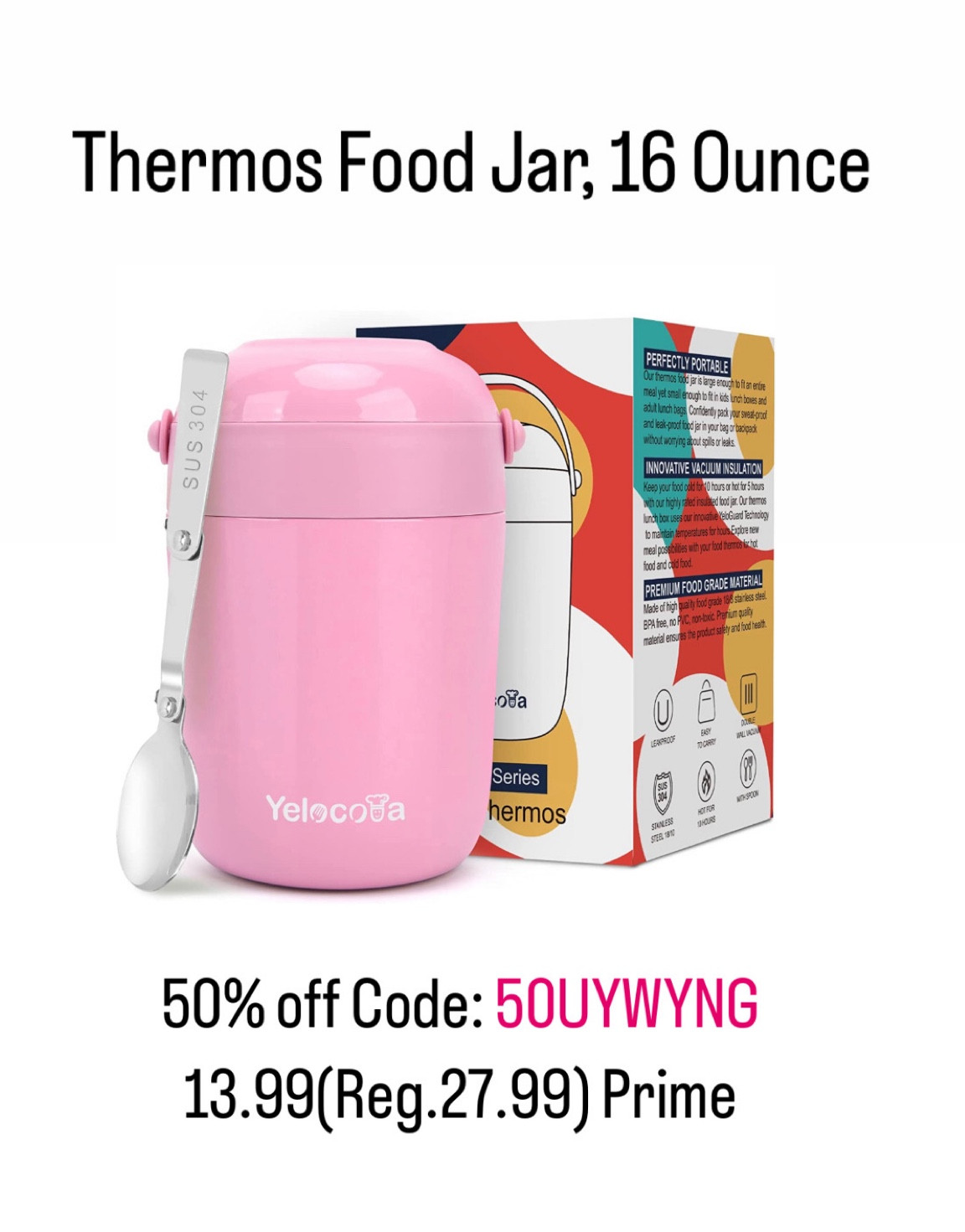 Amazon deals. Thermos Food Jar, 16 Ounce Wide Mouth Insulated Container

#LTKsalealert #LTKhome #LTKunder50