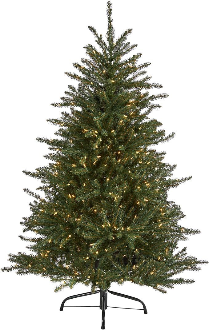 Nearly Natural 5ft. Napa Valley Fir Artificial Christmas Tree with 350 Clear Lights and 1107 Bend... | Amazon (US)