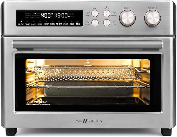 VAL CUCINA Infrared Heating Air Fryer Toaster Oven, Extra Large Countertop Convection Oven 10-in-... | Amazon (US)