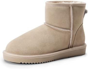DREAM PAIRS Snow Boots for Women Genuine Suede Faux Fur Lining Anti-Slip Warm Winter Booties Slip... | Amazon (US)