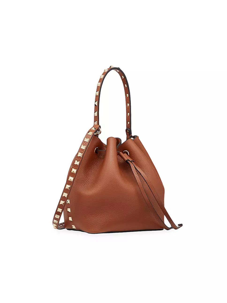 Rockstud Grainy Calfskin Bucket Bag | Saks Fifth Avenue