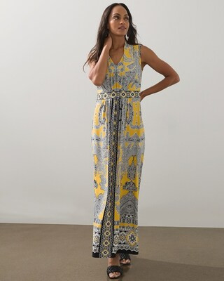 Pleated Paisley Maxi Dress | Chico's