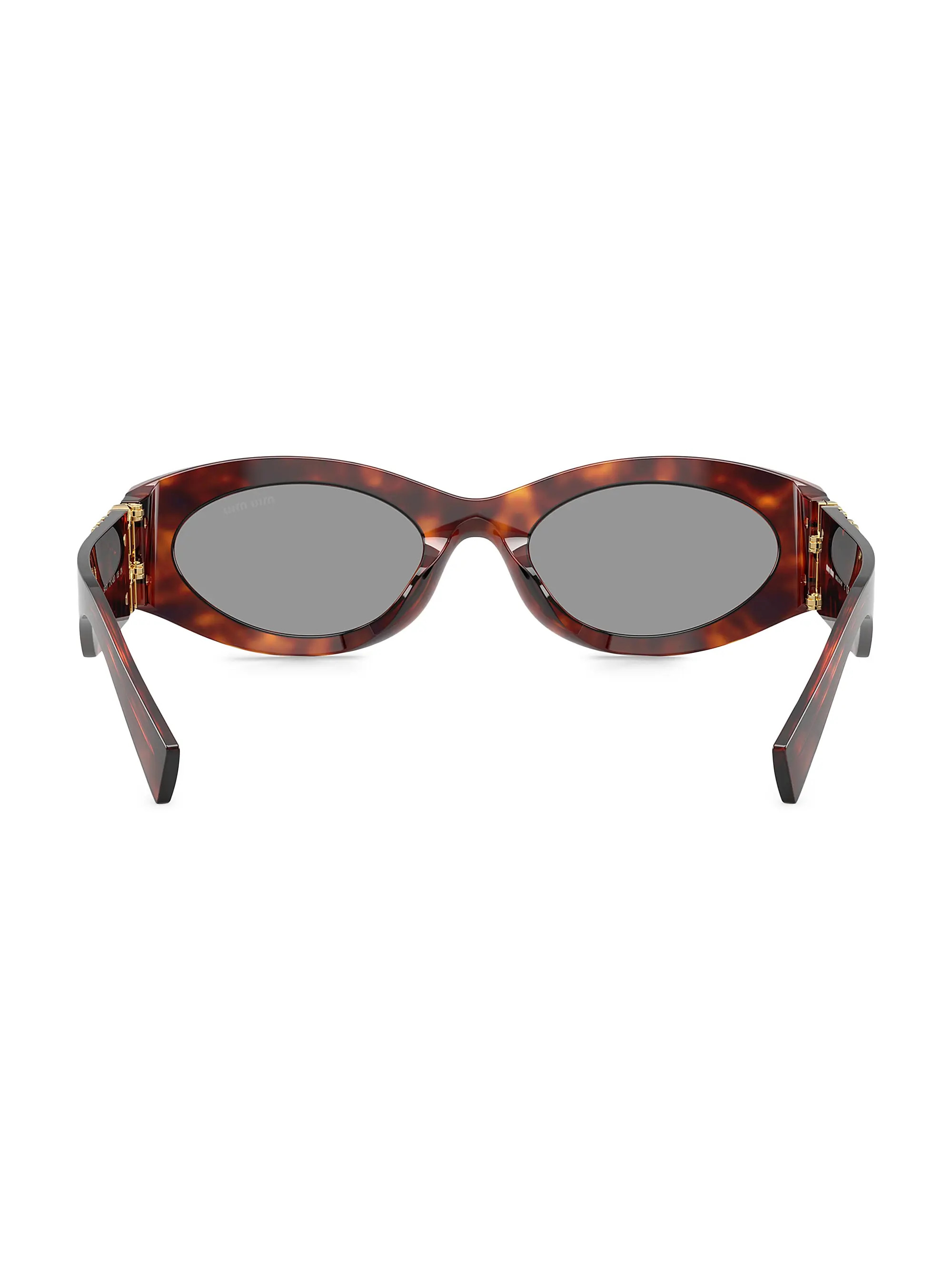 Miu Miu 54MM Logo-Accented Oval Sunglasses | Saks Fifth Avenue | Saks Fifth Avenue