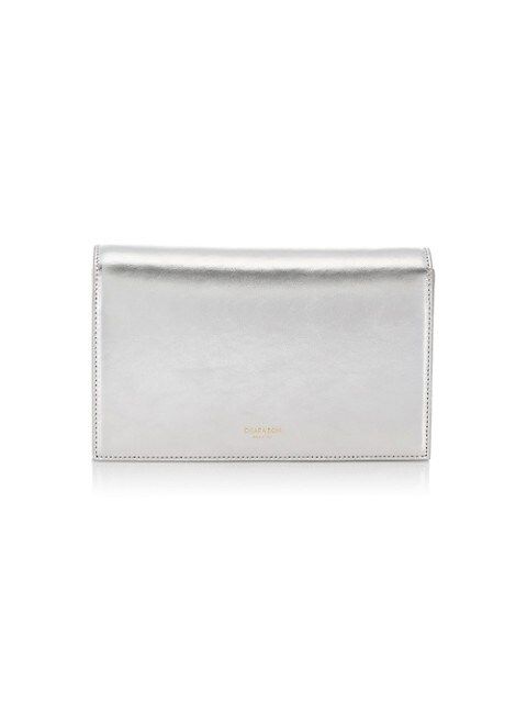 Elena Laminato Metallic Leather Clutch | Saks Fifth Avenue