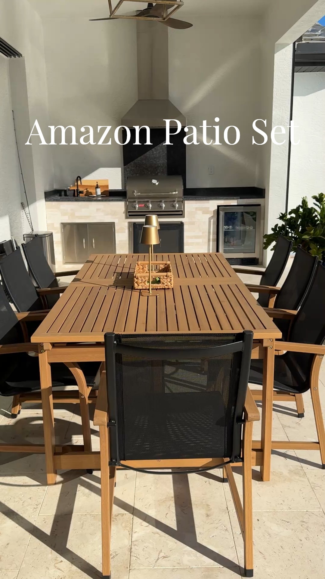I’ve had this patio set for six months now and I can’t believe how well it’s held up in the Florida sun! I also can’t believe the price a full eight person patio sets for under $2k screams like a deal in my book ✅

My favorite part is the hidden leaf that lives within the table. I can expand it or keep it this size, and it’s so easy!

