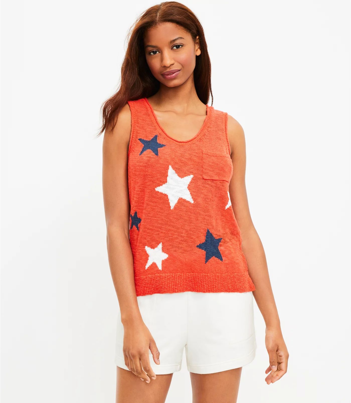 Lou & Grey Star Pocket Sweater Tank | LOFT