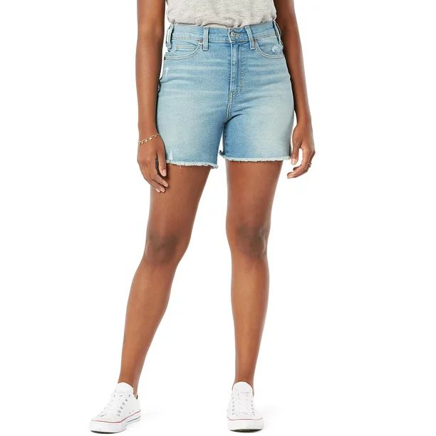 Signature by Levi Strauss & Co.™ Women's Heritage 5-inch Cutoff Shorts - Walmart.com | Walmart (US)