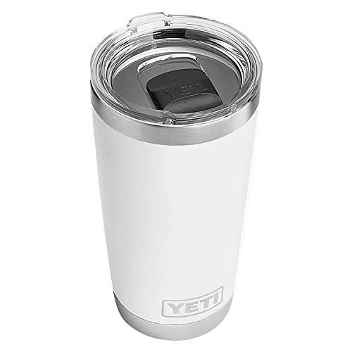 YETI Rambler 20 oz Tumbler, Stainless Steel, Vacuum Insulated with MagSlider Lid, White | Amazon (US)