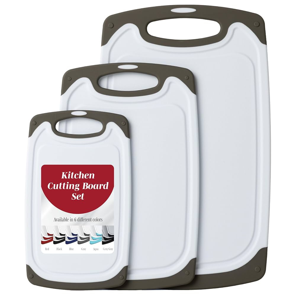 Cutting Boards for Kitchen - BPA-Free Chopping Board - Different Sizes & Non Slip Handles - Rever... | Amazon (US)
