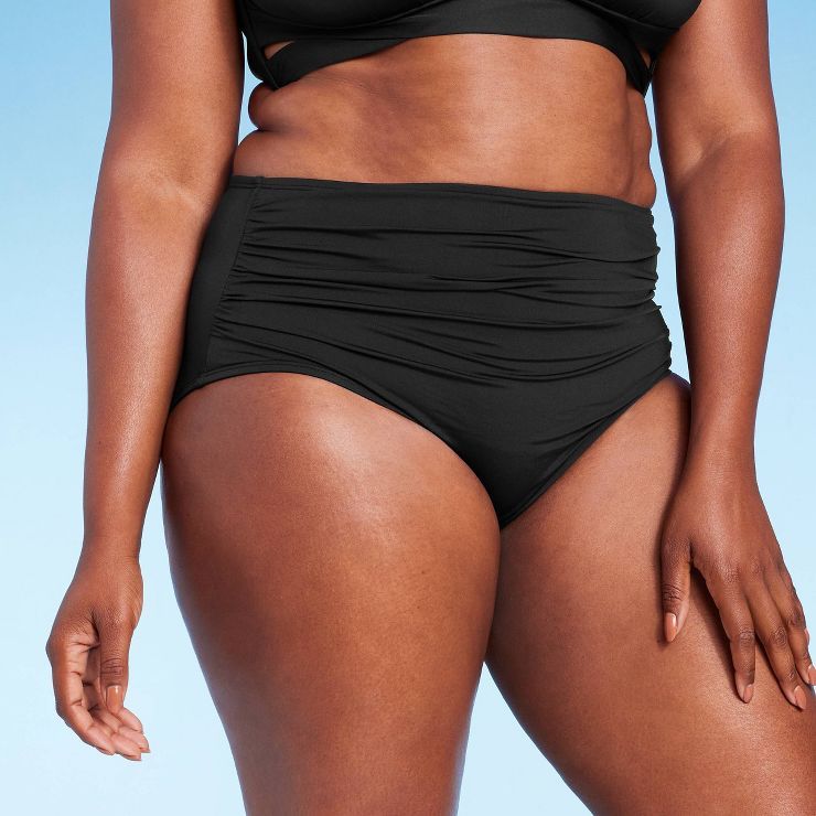 Women's Shirred High Waist Bikini Bottom - Kona Sol™ | Target