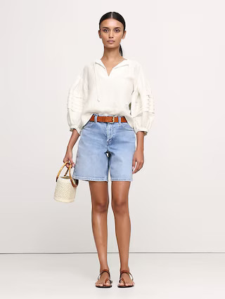 Linen Peasant Blouse | Banana Republic (US)