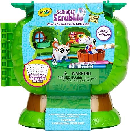 Crayola Scribble Scrubbie Pets Safari Treehouse, Toy Storage Case, Gift for Boys & Girls | Amazon (US)