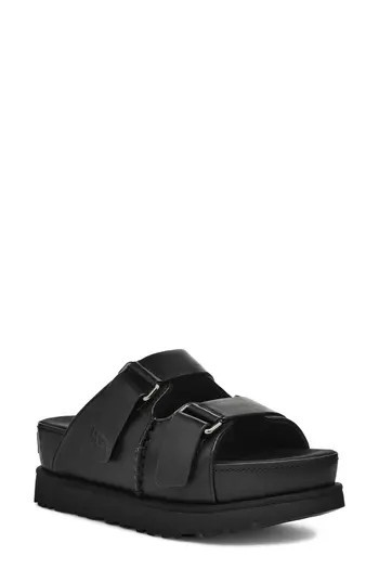 UGG® Goldenstar Platform Slide Sandal in Blk at Nordstrom Rack, Size 8.5 | Nordstrom Rack
