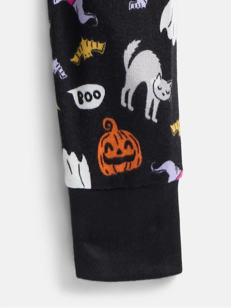 Halloween Girls' Tight Fit Long Sleeve Top and Pants Pajama Set from Way to Celebrate, 2-Piece, S... | Walmart (US)