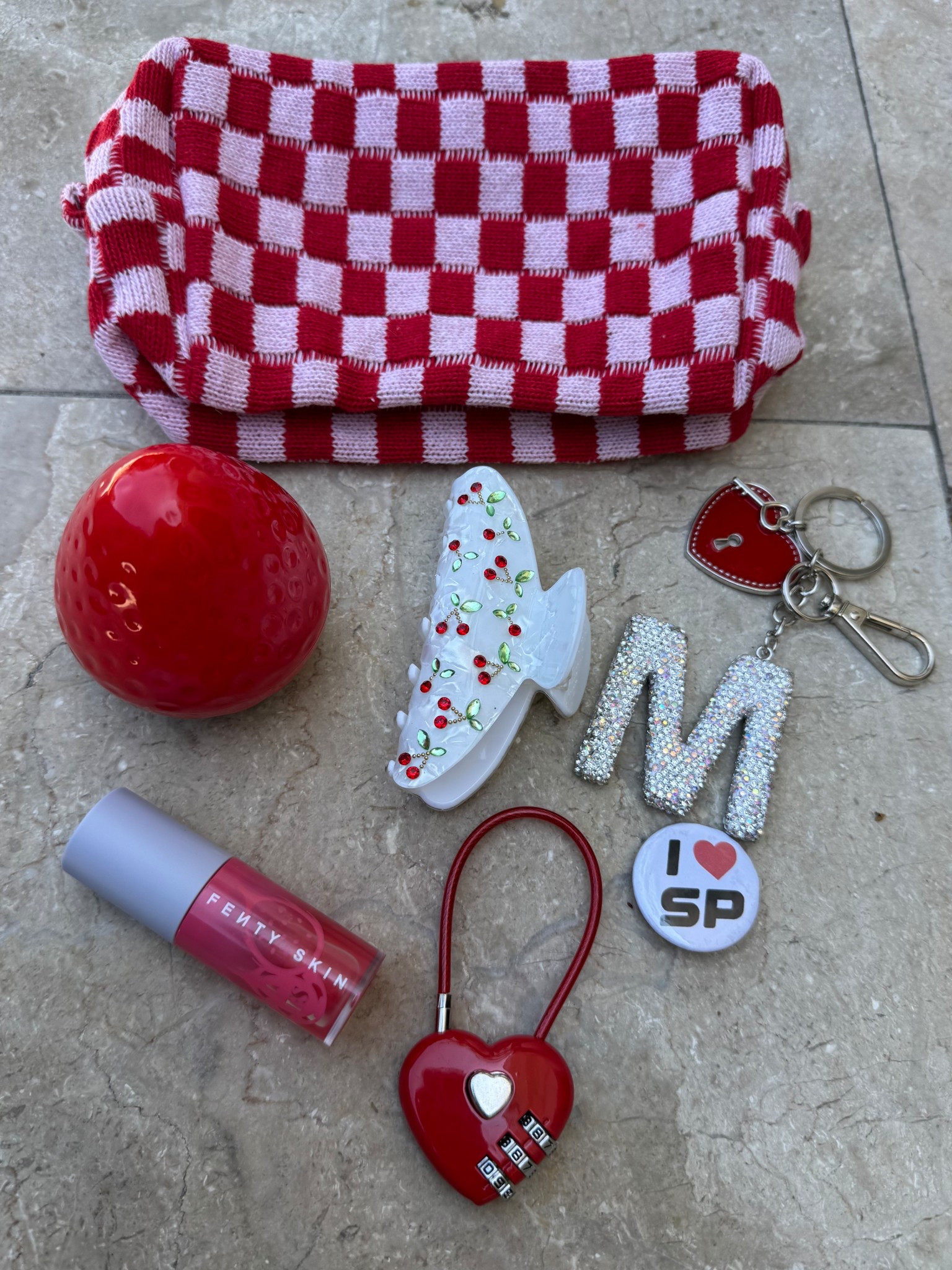 A little red fun for the bag! 