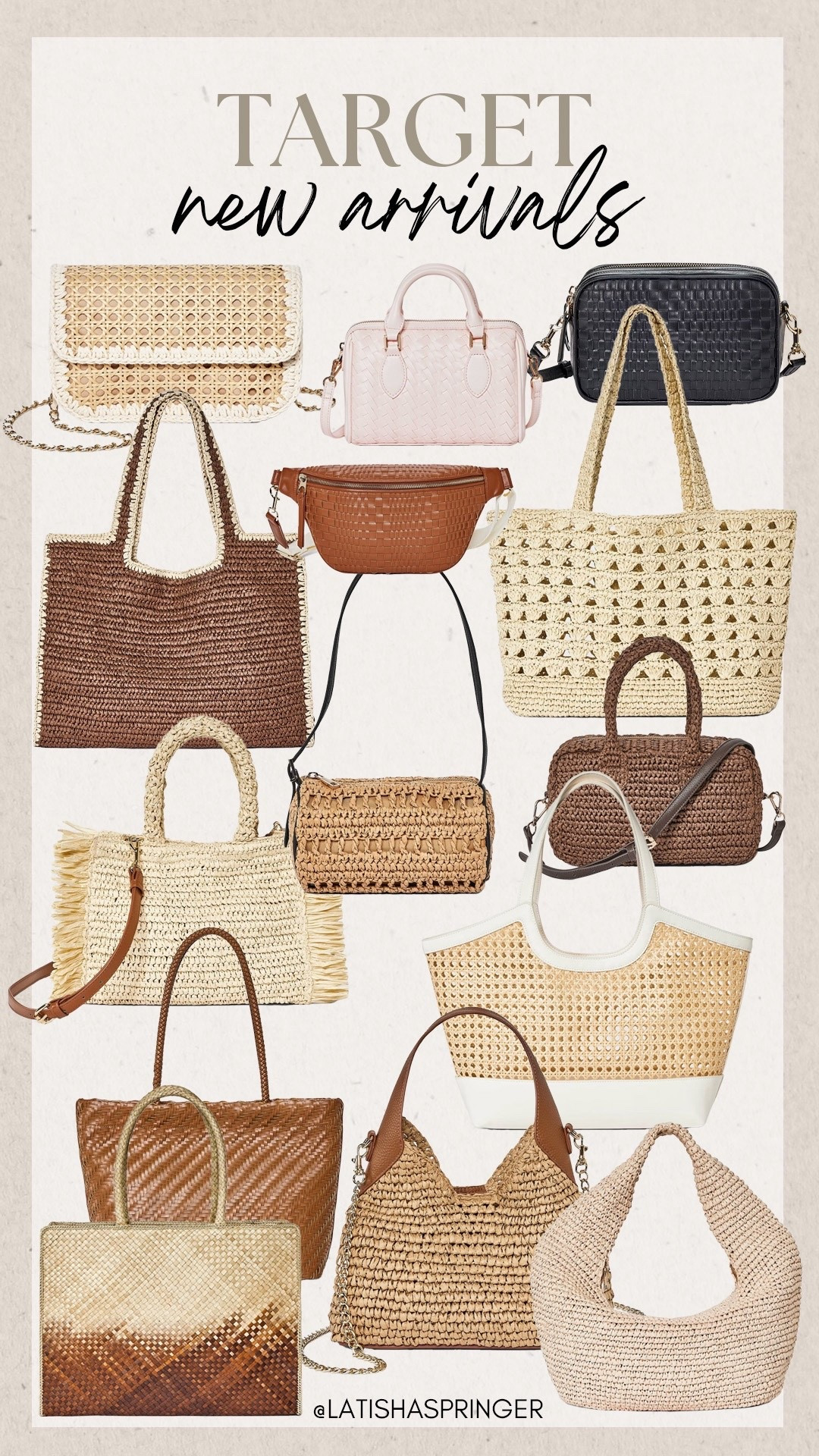 New handbags in at Target!

#targetfinds

Target finds. Target fashion. Target new arrivals. Target straw tote. Target beachy handbag. Target designer style handbag. Target beach bag. Target resort style handbag  

#LTKFindsUnder100 #LTKFindsUnder50 #LTKSeasonal