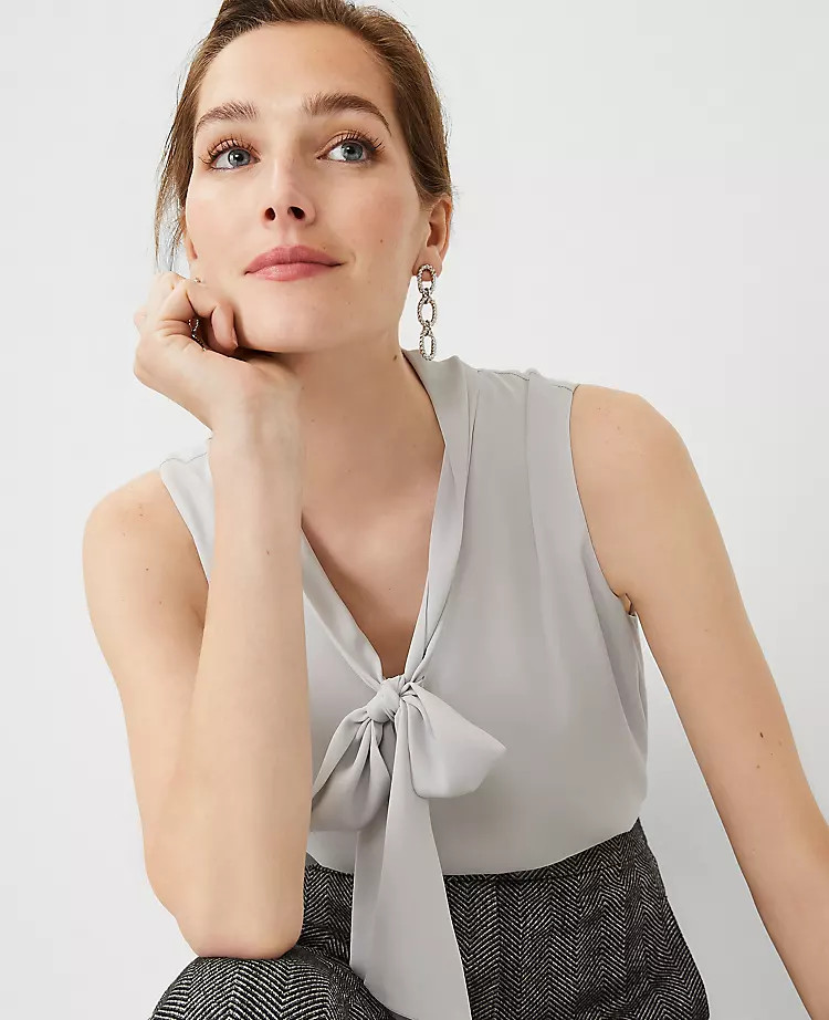 Bow Neck Shell | Ann Taylor | Ann Taylor (US)