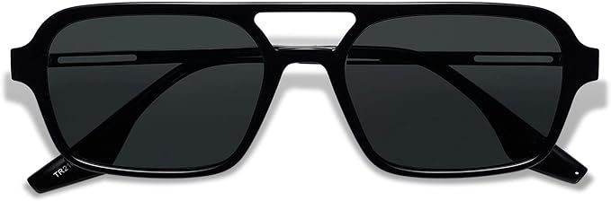 SOJOS Vintage Polarized Aviator Sunglasses for Women Men 70s Retro Flat Narraw Rectangular Womens... | Amazon (US)